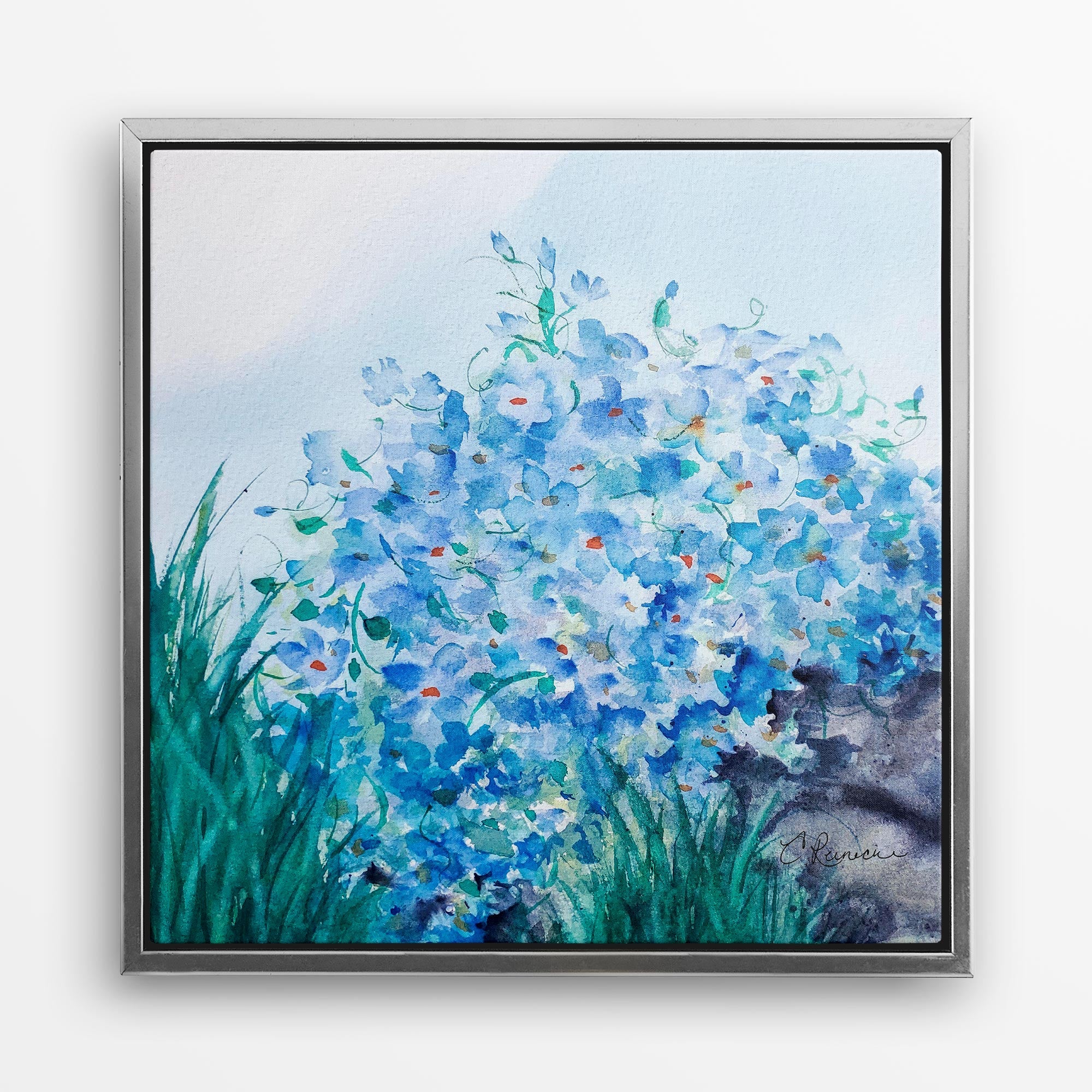 Forget Me Not Wall Art Print on Canvas by Conni Reinecke