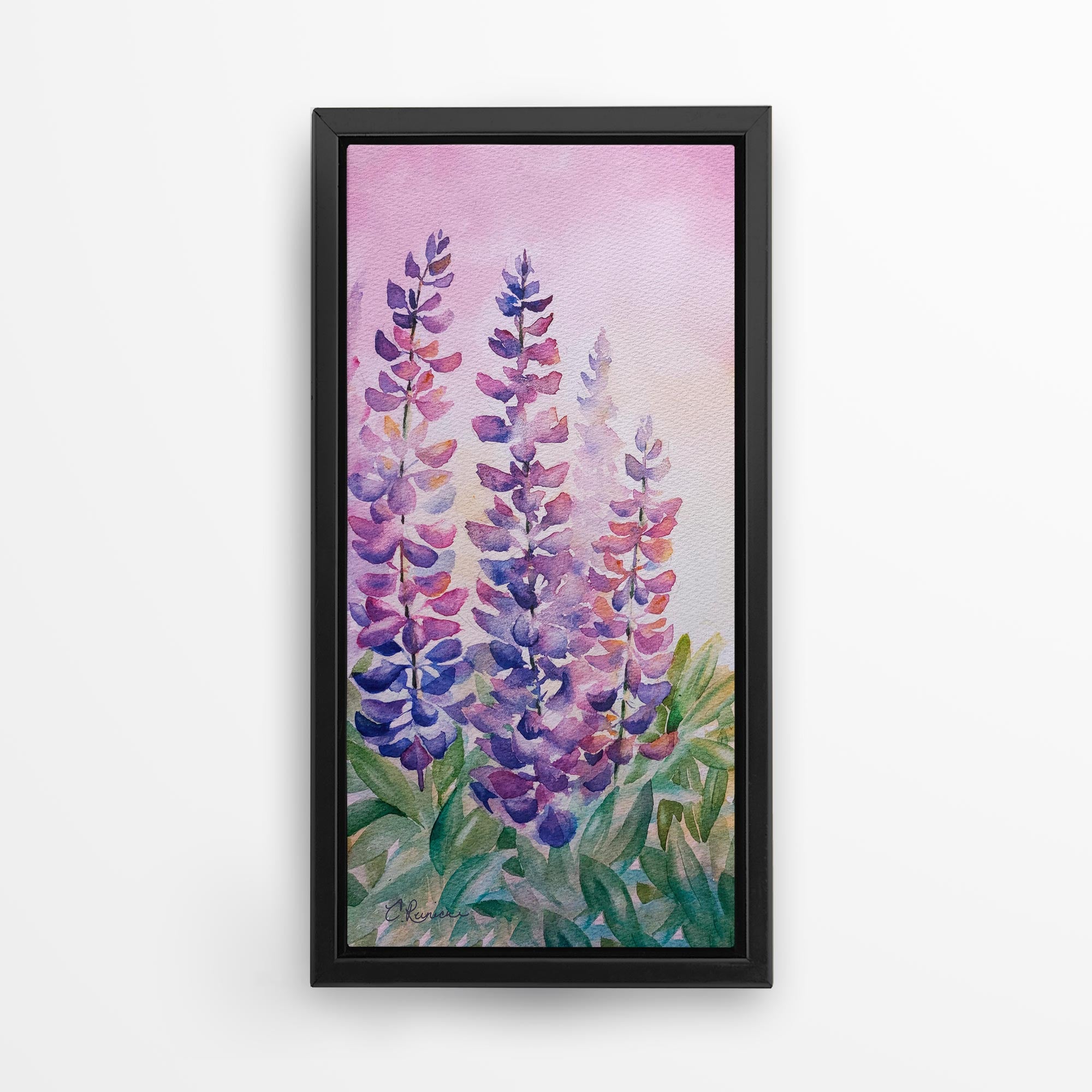 Lupine Painting Wildflower Canvas Wall Art by Conni Reinecke