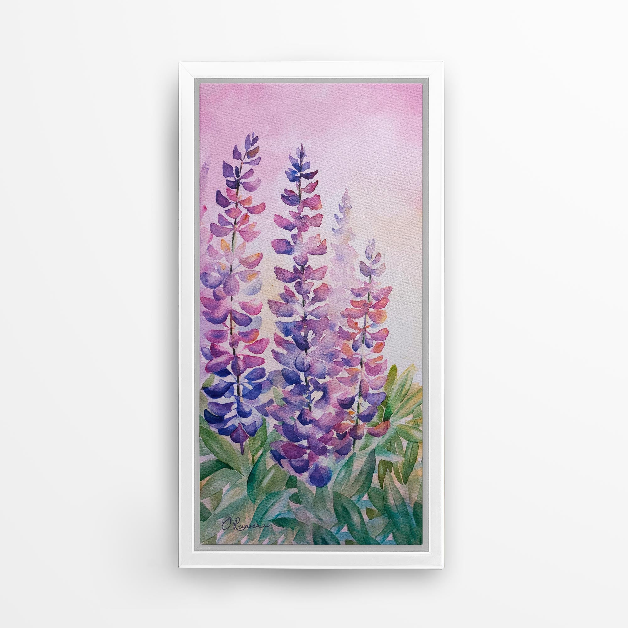 Lupine Painting Wildflower Canvas Wall Art by Conni Reinecke