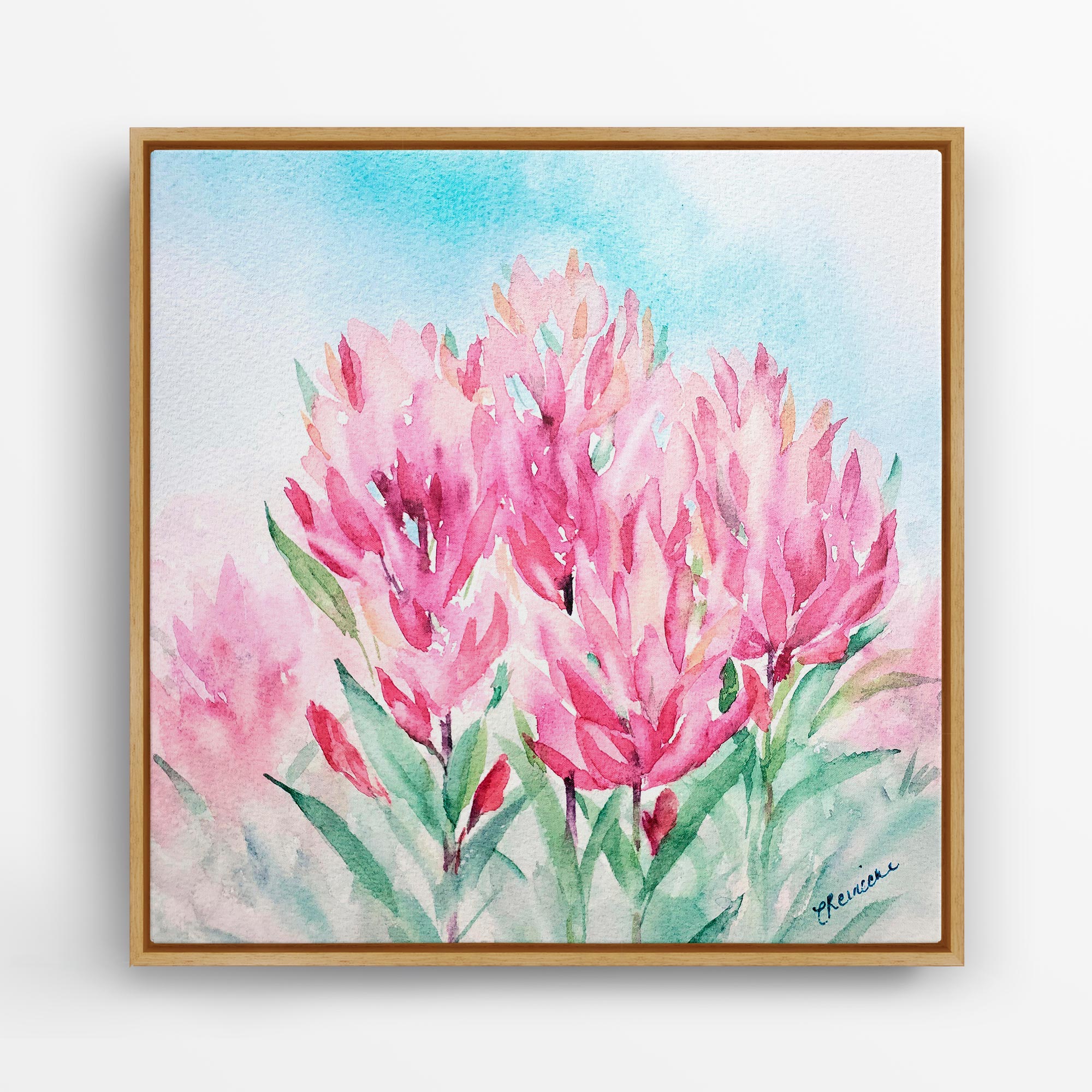 Mountain Indian Paintbrush Wall Art Canvas by Conni Reinecke