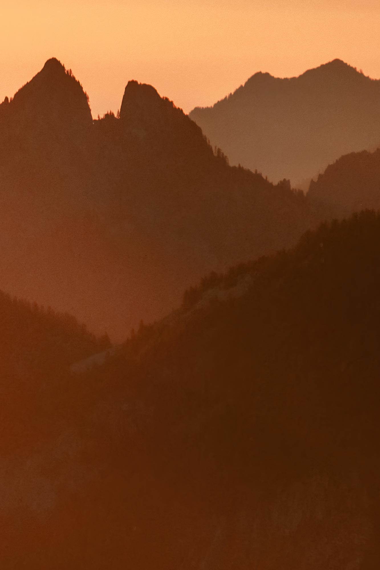 Mt Garfield Sunset - Vertical Ombre Mountain Wall Art Photo by Tobin Akehurst