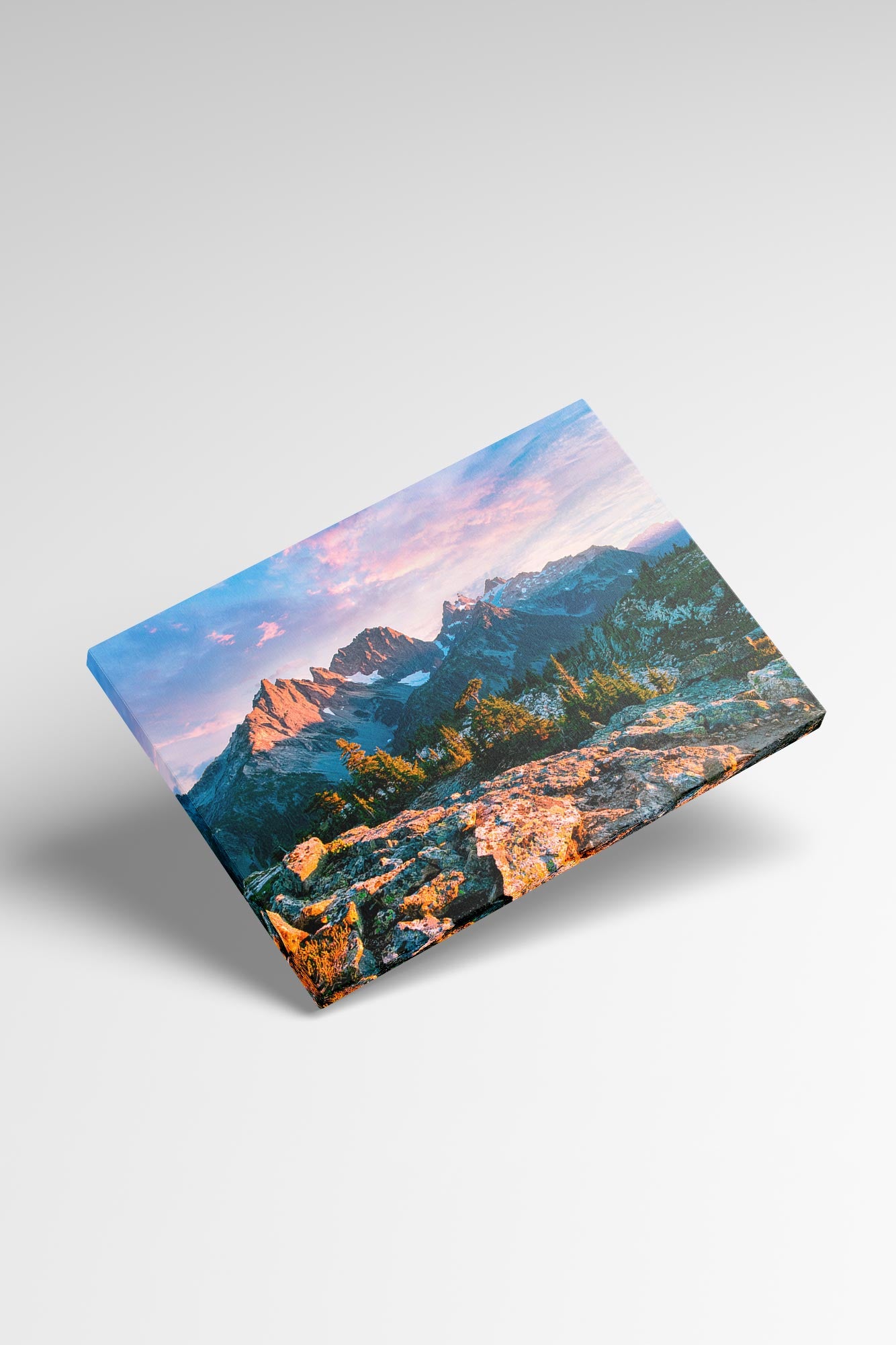 North Cascades Alpenglow - Mountain Wall Art Canvas Photo by Tobin Akehurst