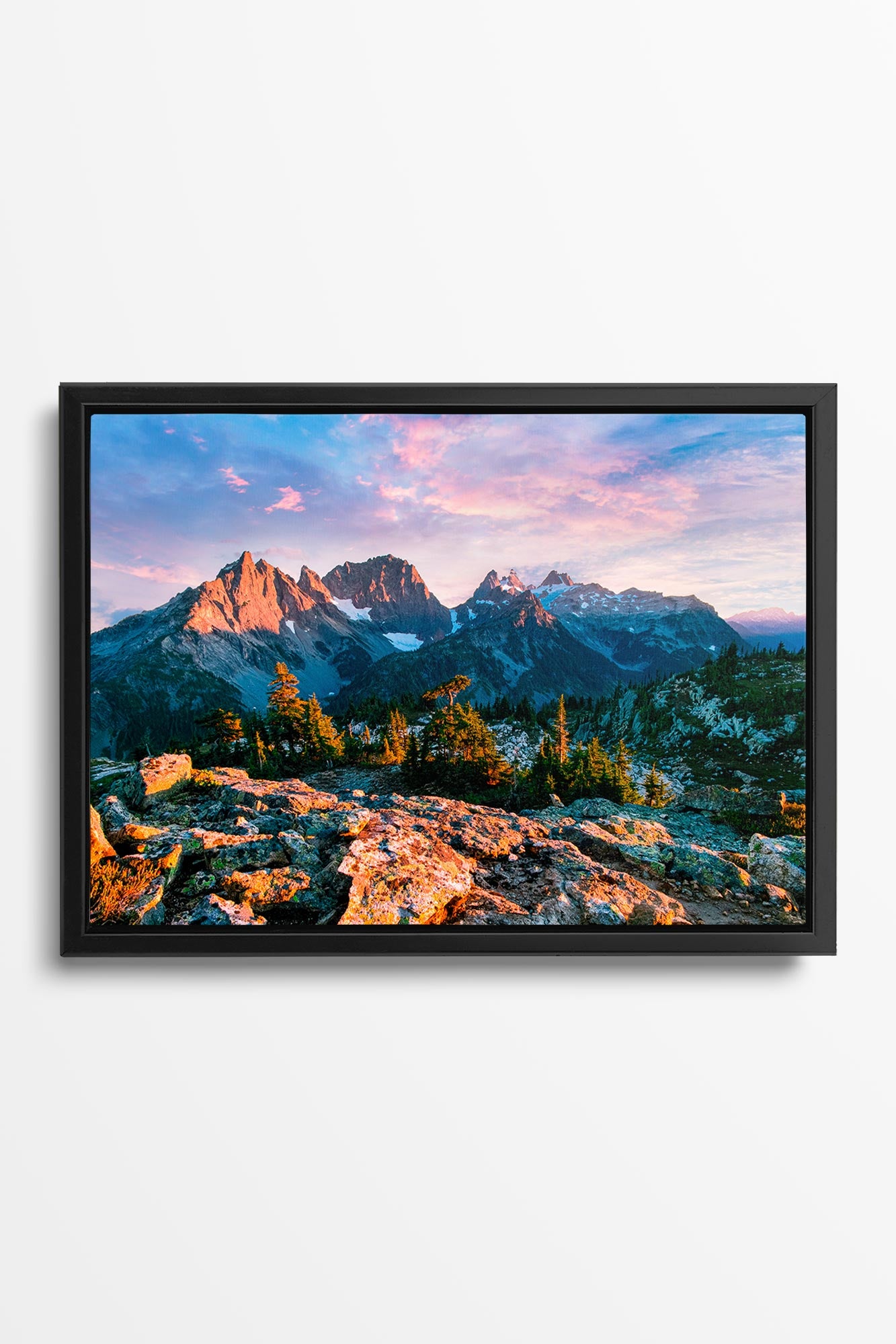 North Cascades Alpenglow - Mountain Wall Art Canvas Photo by Tobin Akehurst