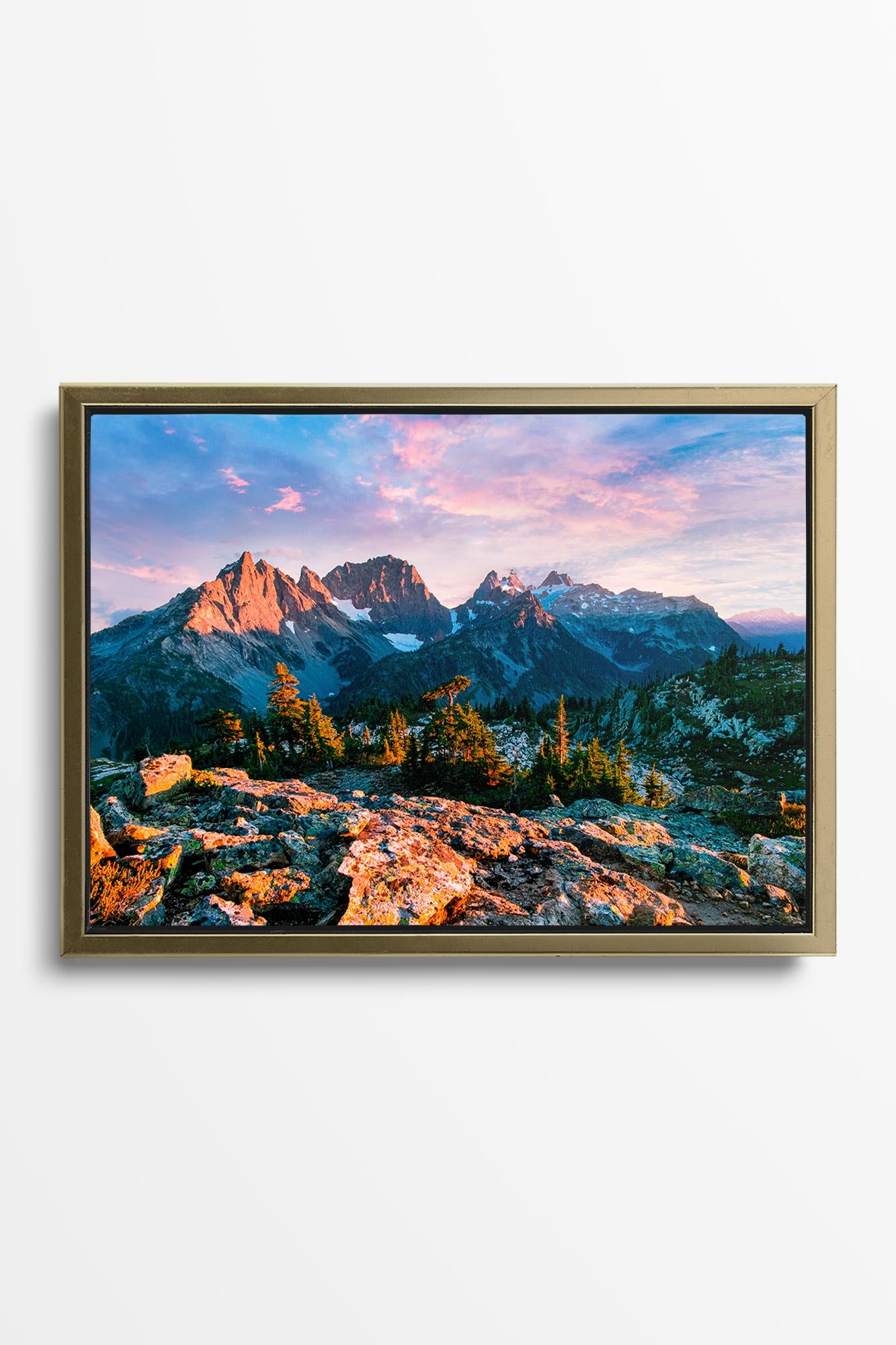 North Cascades Alpenglow - Mountain Wall Art Canvas Photo by Tobin Akehurst