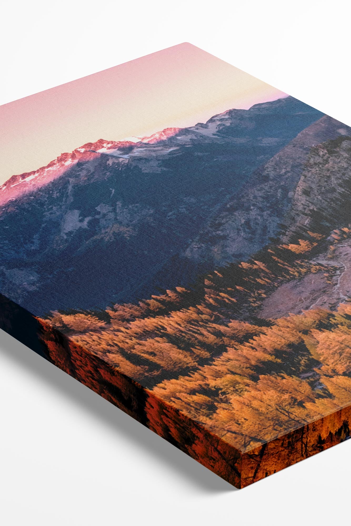 Cascade Vista Larches - Alpenglow Canvas Wall Art Photo by Tobin Akehurst