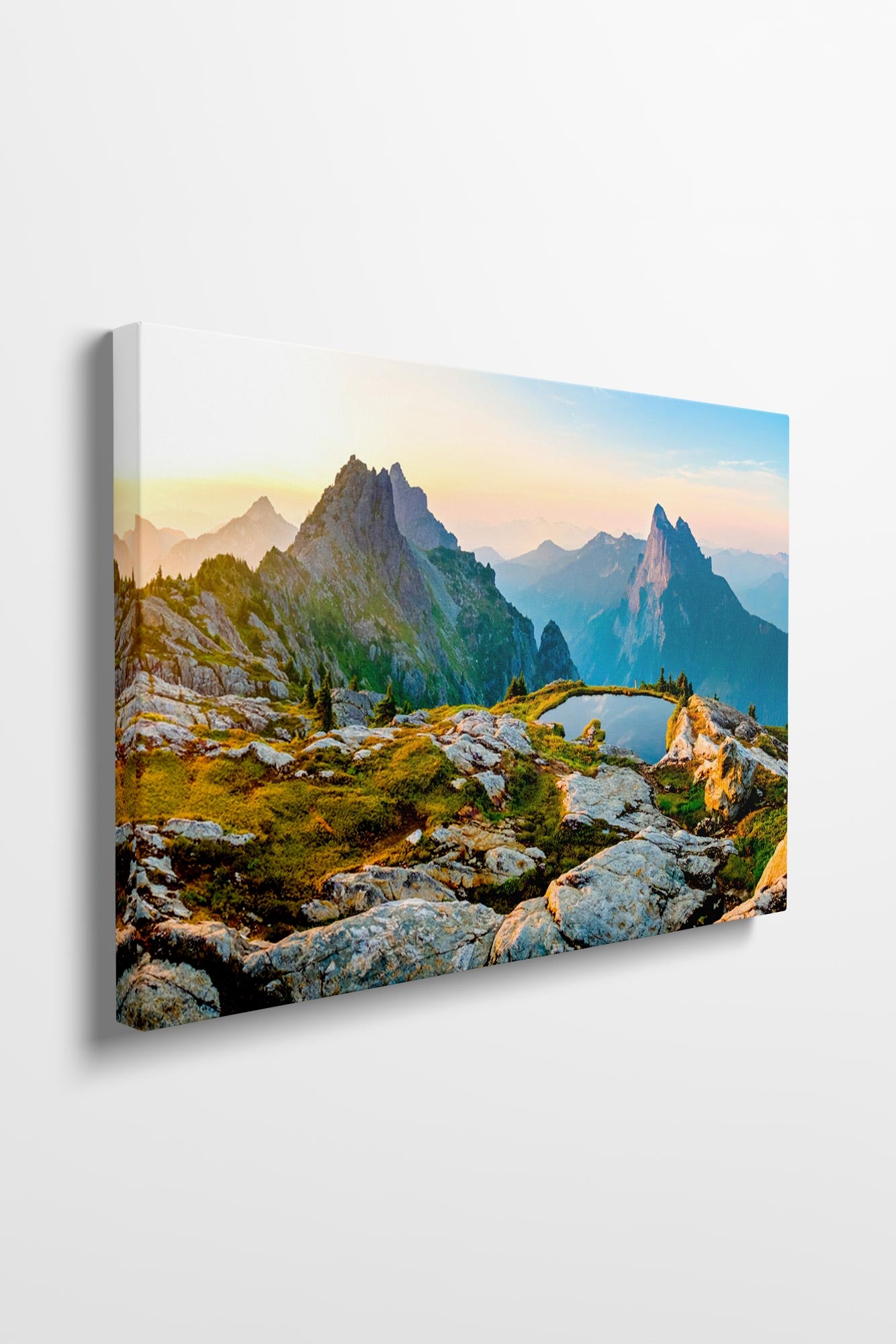 Sunrise on the Pacific Crest Trail - Canvas Wall Art of Cascade Mountains by Tobin Akehurst