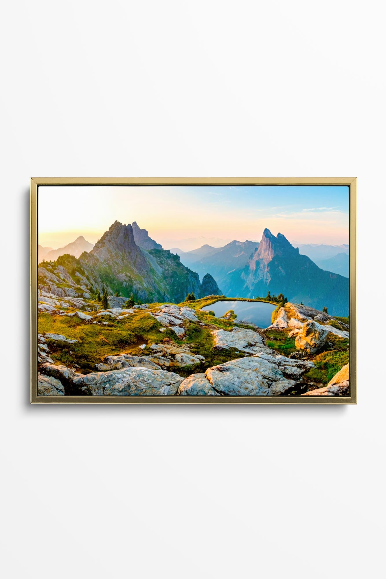 Sunrise on the Pacific Crest Trail - Canvas Wall Art of Cascade Mountains by Tobin Akehurst