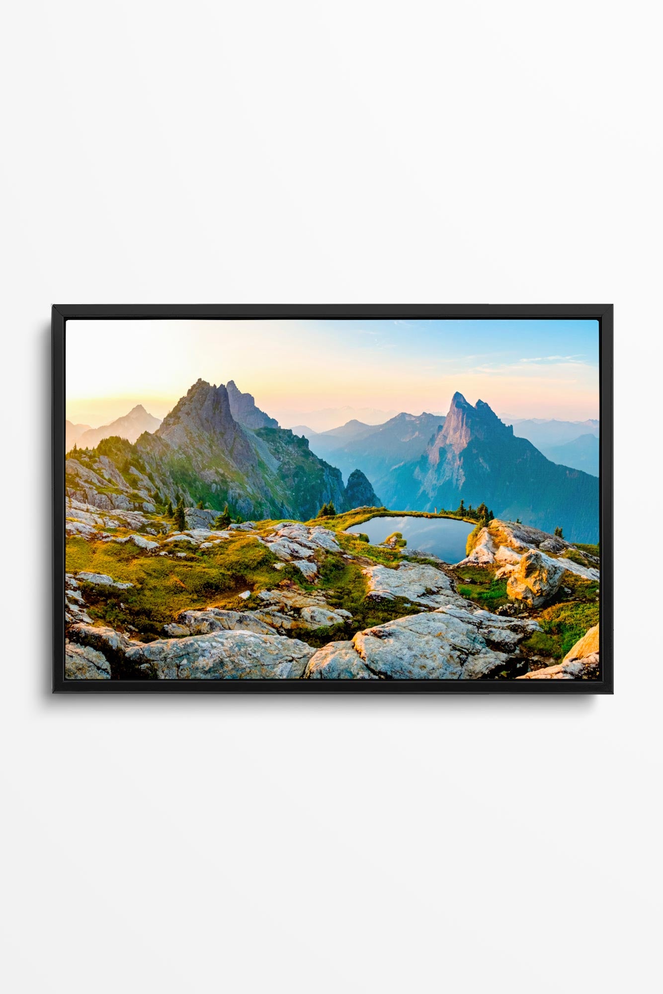 Sunrise on the Pacific Crest Trail - Canvas Wall Art of Cascade Mountains by Tobin Akehurst