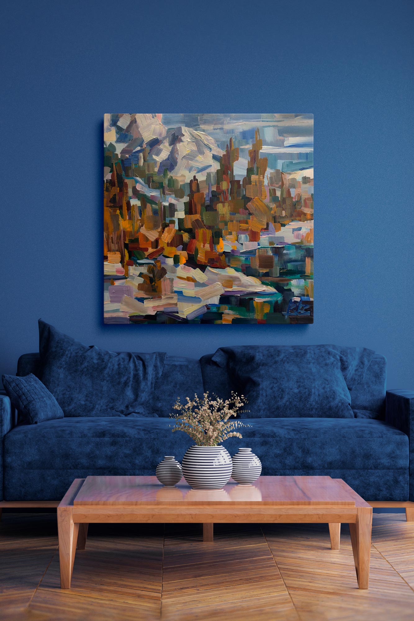 Winter's Meander - Mountain Landscape Print on Canvas by Brooke Borcherding